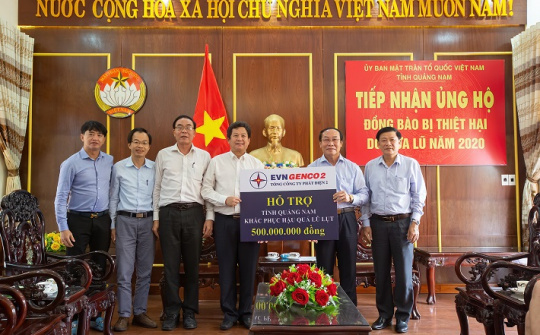 EVNGENCO 2: Trao 1 tỷ đồng hỗ trợ các tỉnh miền Trung